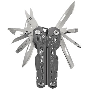 Gerber Multi-Tool Truss mit 17 Werkzeugen, offen dargestellt. Vielseitiges Werkzeug für Alltag und Outdoor.