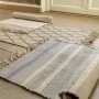 Wenko Badematten Sambu, 50x80 cm, Grau, aus Jute mit Fransen, verschiedene Designs.