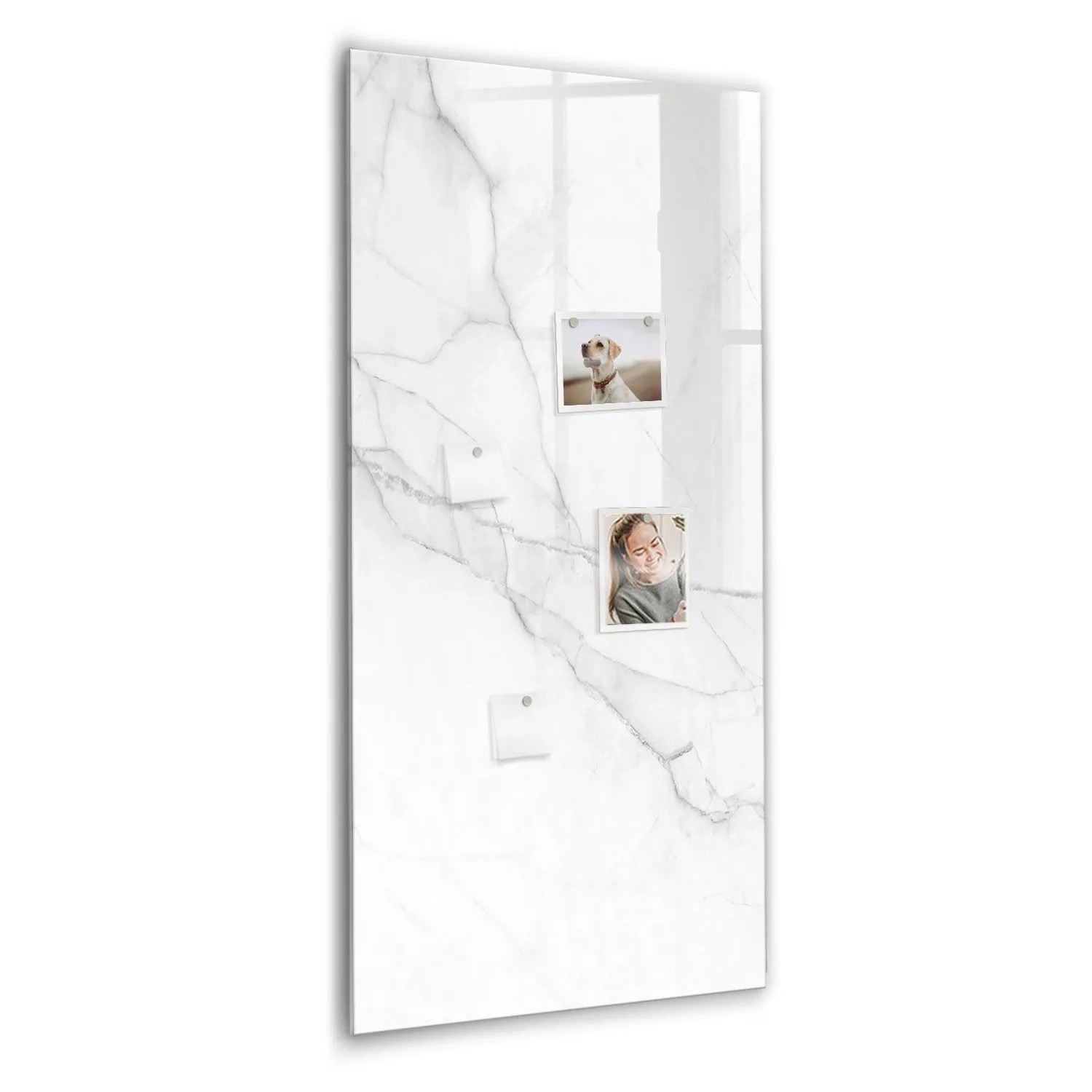 Tulup Glas Magnettafel Dekorativer Marmor 60x120 cm Magnettafel Zum Beschriften Schwarzer Marker Magnettafel Für Notizen