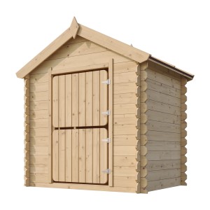 Timbela Kinderspielhaus M516 Beige Braun 1,1 m² FSC®