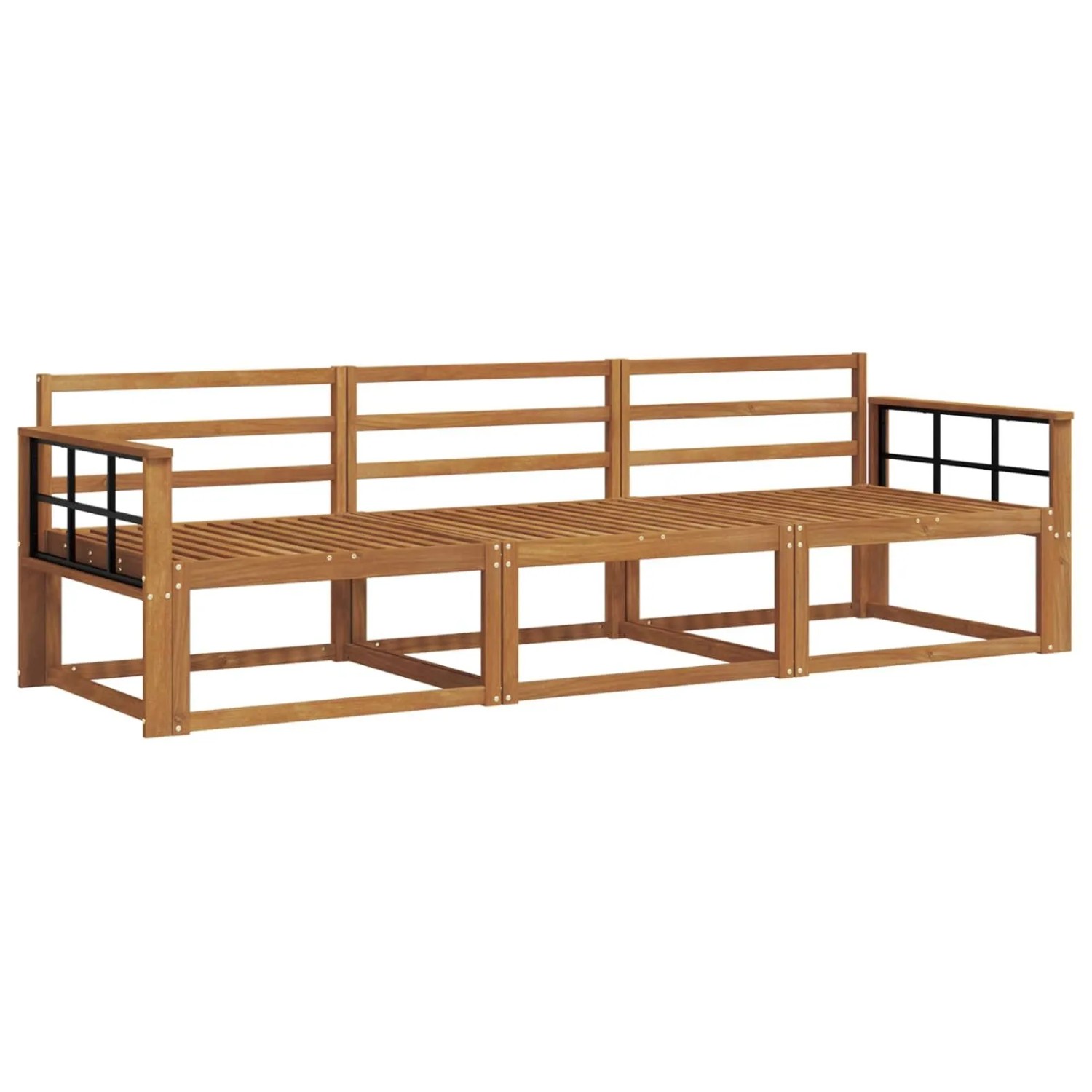 vidaXL Outdoor-Sofagarnitur 3-Tlg Natur Massivholz Akazie 3367132