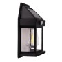 Schwarze LED Solar-Wandleuchte Mira, 2er-Set, für den Außenbereich.