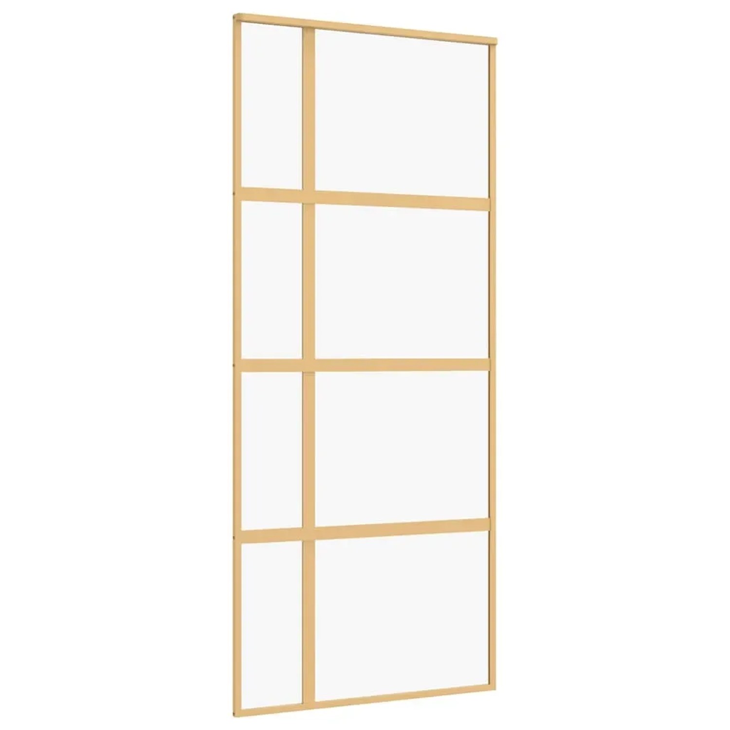 vidaXL Schiebetür Golden 90x205 cm ESG-Klarglas und Aluminium 155191