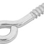 Verzinkte Sturmhakenöse, 4,8 x 30 mm, 6er-Set. Schraubhaken mit Öse für leichte Befestigungen.