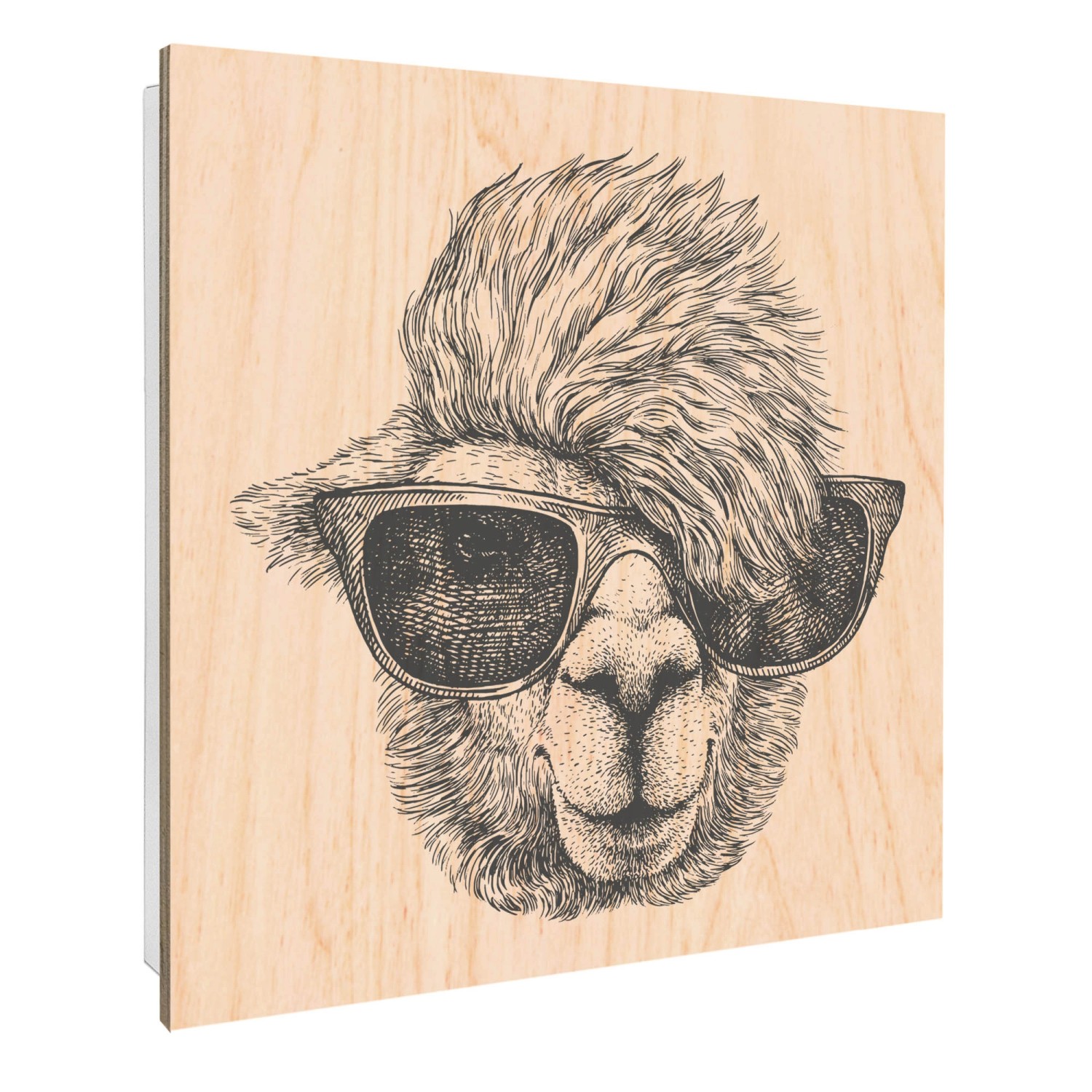 Banjado Großer Schlüsselbox Holz 30x30cm Weiß Scharnier Rechts 50 Haken Sch günstig online kaufen