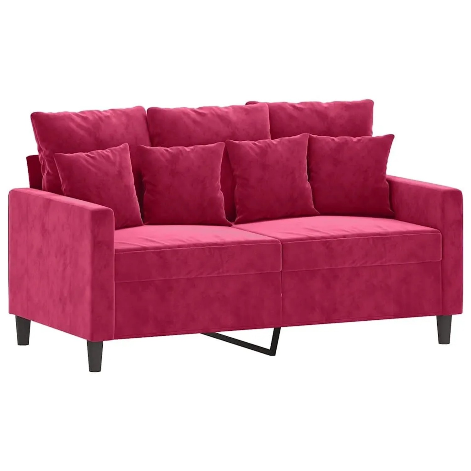vidaXL 2-Sitzer-Sofa Weinrot 120 cm Samt 359297 günstig online kaufen