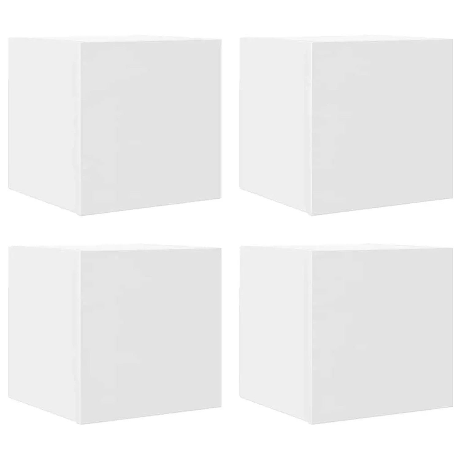 vidaXL TV-Wandschränke 4 Stk Weiß 30,5x30x30 cm 804483