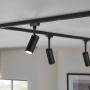 Schwarzer Paulmann Urail LED Schienenspot Tubo an Schienensystem unter der Decke.
