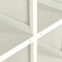 Detailansicht: Innenleben des vidaXL Kunststoffschranks in Holzdesign Vanilleeis.