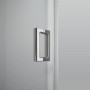 Detailaufnahme: Breuer Drehtür Panorama mit Griff in Chromoptik. Duschtür für Seitenwand.