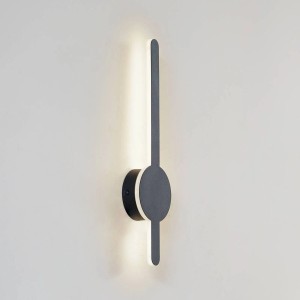 Moderne Lindby LED Wandleuchte Borian, schwarz, 1-flammig für Wohnzimmer.