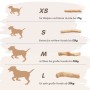 Größenvergleich Supravit Kaffeeholz Kauknochen für Hunde (XS, S, M, L).