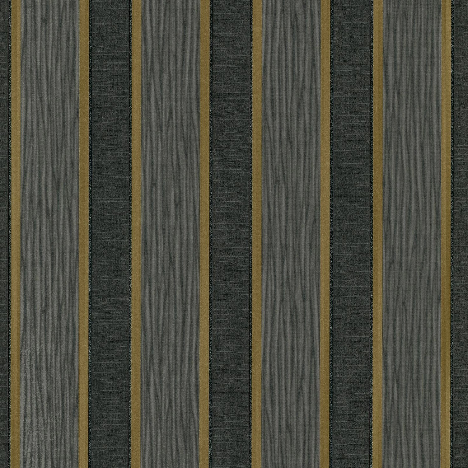Bricoflor Edle Tapete mit Streifen Gestreifte Vliestapete in Schwarz Gold Vlies Streifentapete mit Linien Ideal für Esszimmer und Wohnzimmer
