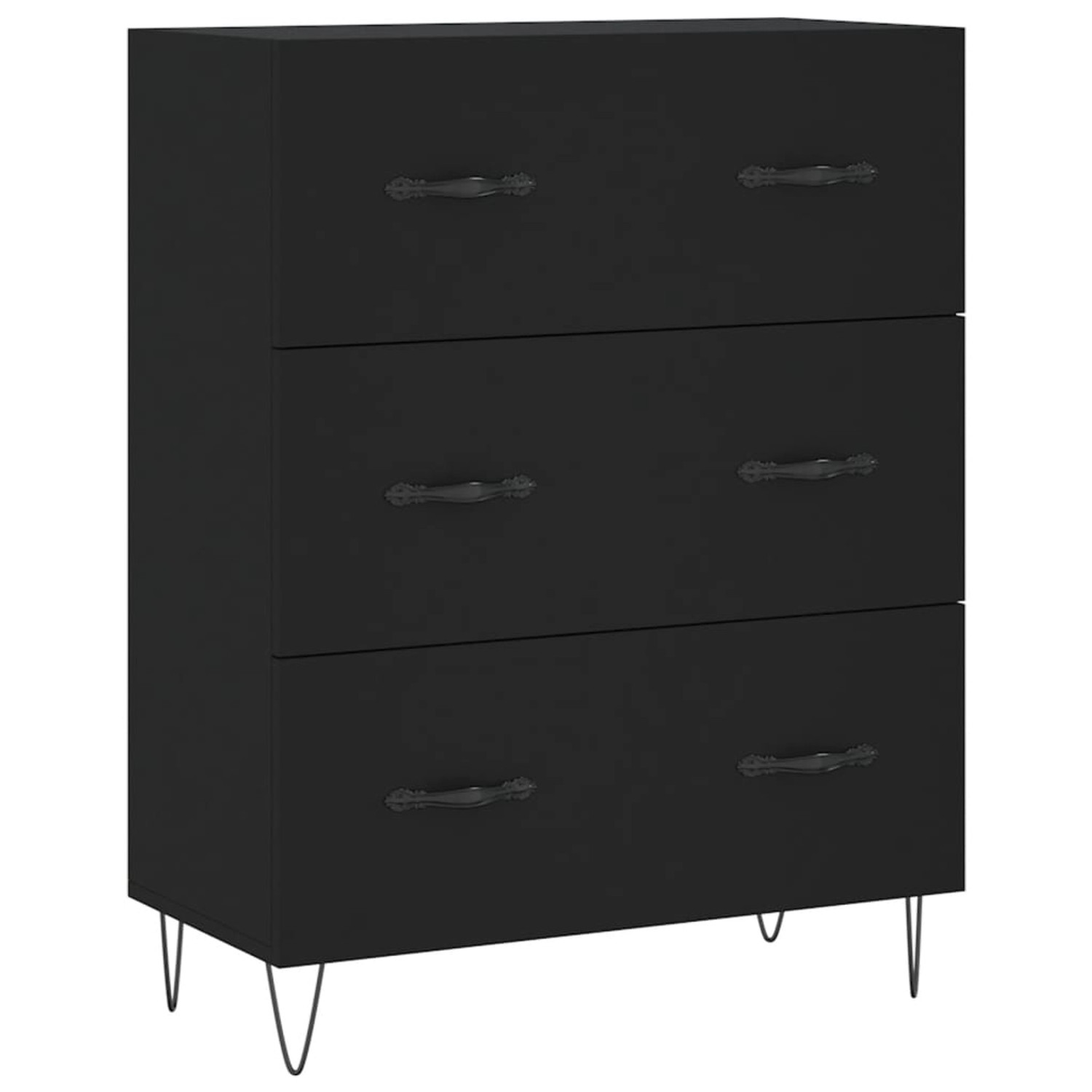 vidaXL Sideboard Schwarz 69,5x34x90 cm Holzwerkstoff 827845 günstig online kaufen
