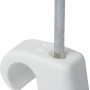 Weiße Expressschelle mit Nagel, geeignet für Kabeldurchmesser 7-11 mm, 10er-Pack.