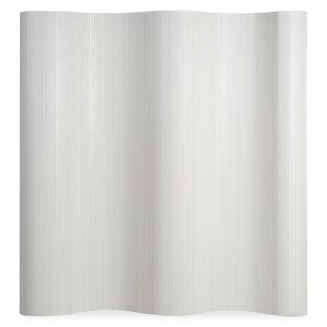 Weißer Homestyle4u Bambus Raumteiler 250x200 cm mit vertikalen Lamellen. Flexibler Paravent für Wohnräume.