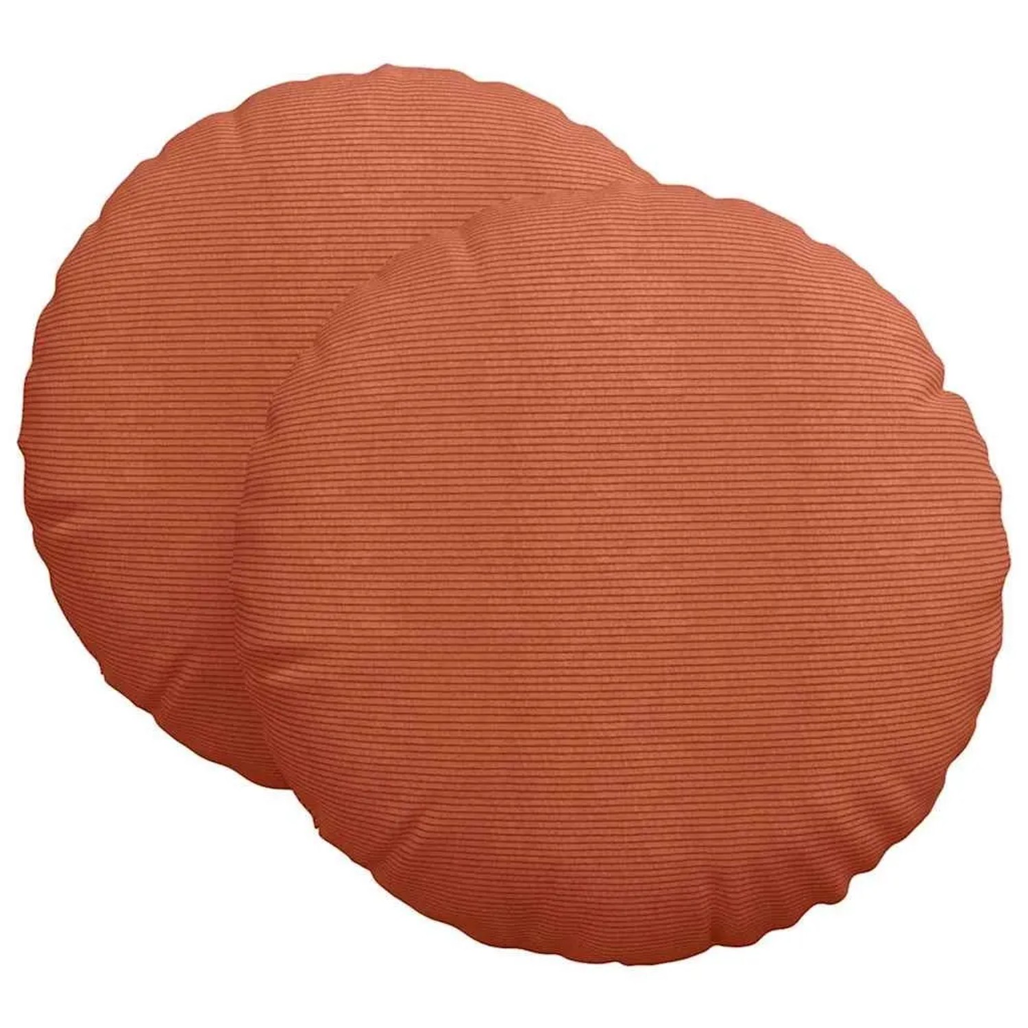 vidaXL Sitzkissen 2 Stk Rot-Orange Ø 80 cm Cordstoff 42014267 günstig online kaufen
