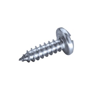 Verzinkte Linsenblechschraube 4,8x13 mm mit Längsschlitz. Stahl Schraube für Blech.