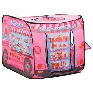 Rosa Kinder-Spielzelt im Eiswagen-Design mit 250 Bällen für drinnen und draußen.