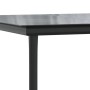 Detailansicht der vidaXL Garten-Essgruppe: Schwarzer Tisch mit Glasplatte und Stahlgestell.