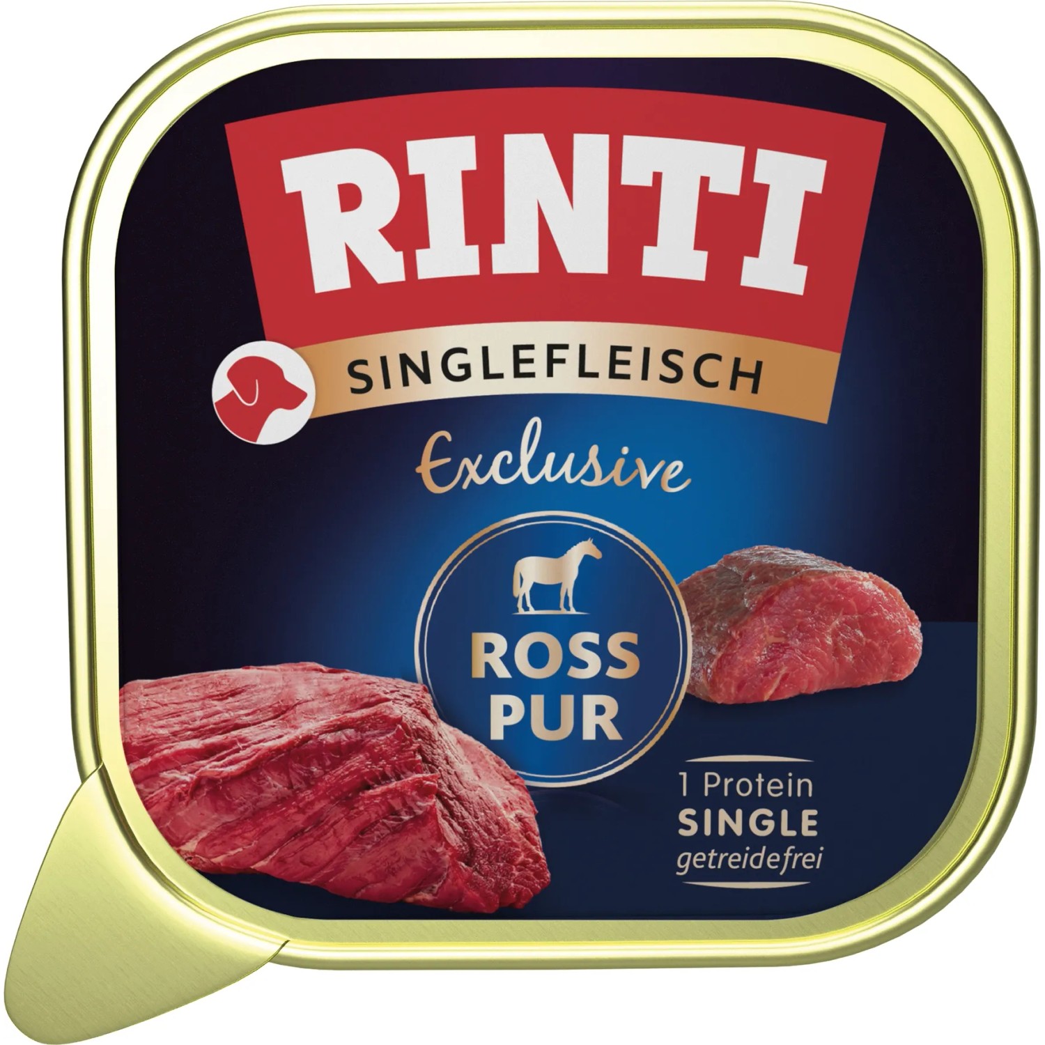 Rinti Hunde-Nassfutter Single-Fleisch Exclusive Ross Pur 150 g