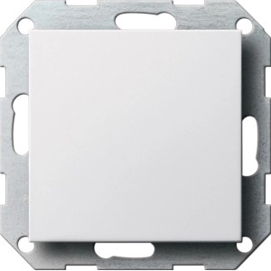 Gira Blindabdeckung Reinweiß mit Tragring Standard 55 für Schalterprogramme.
