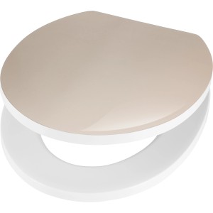 baliv WC-Sitz Pintos, brauner Duroplast Toilettendeckel mit Absenkautomatik und Quick-Release Funktion.