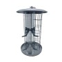 Relaxdays Vogelfutterstation Eisen Kunststoff Silber 3-in-1 Wetterfest Zum Aufhängen 34,5 cm x 21 cm 0,7 kg