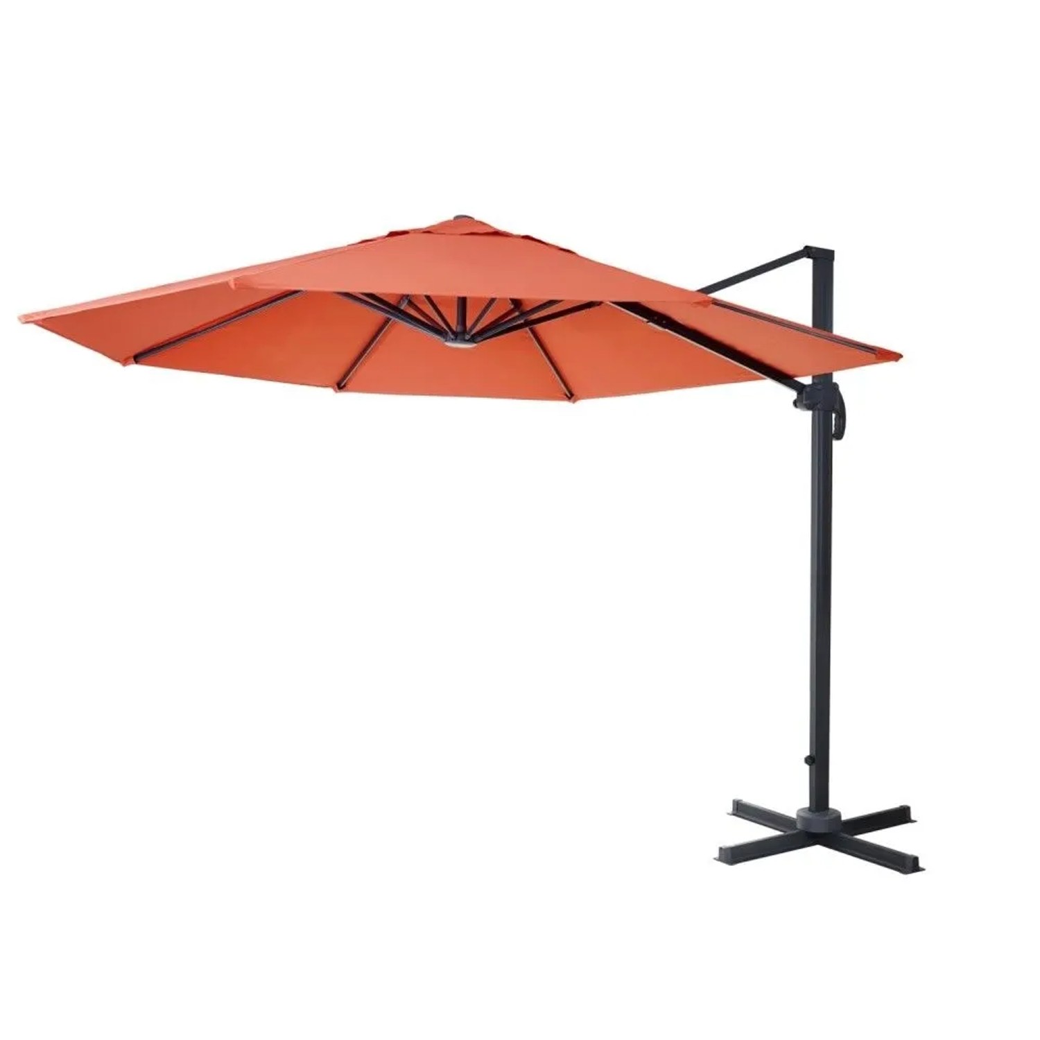 MCW Ampelschirm A96 Ø 3m Alu/Stahl Terracotta ohne Ständer