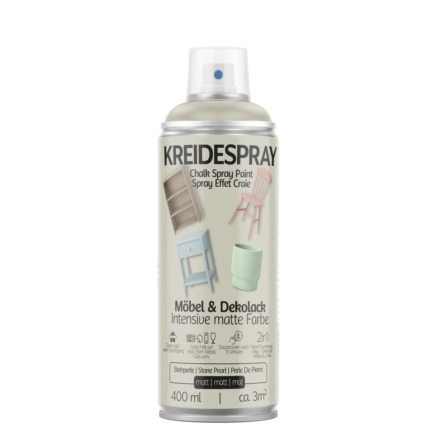 COLORS Kreidespray Möbel- und Dekolack Steinperle Matt 400 ml