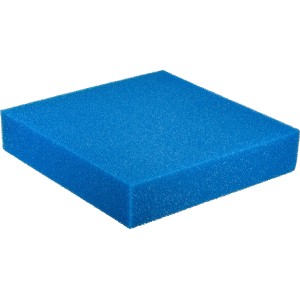 Blaue Filterschaum Matte (50x50x10cm) für Aquarienfilter, feinporig.