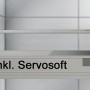 Küchenzeile Schublade mit Soft-Close Funktion (Servosoft) für sanftes Schließen.