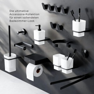 AM.PM Inspire V2.0 Bad-Accessoires Set in Schwarz: Fönhalter, Haken, Seifenspender, WC-Garnitur uvm.
