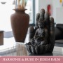 Intergarden Wasserspiel Zimmerbrunnen Mittelgroß Buddha 55cm mit Beleuchtung Schwarz_4
