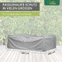Graue Mehr Garten Schutzhülle für rechteckige Loungegruppe, 300x300x80 cm.
