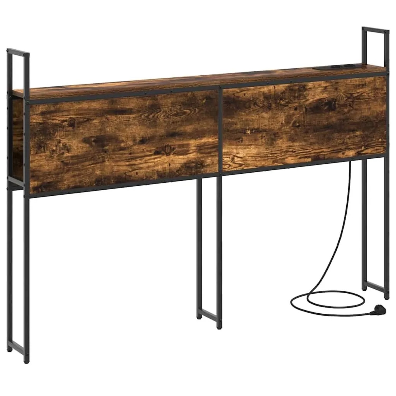 vidaXL Kopfteil mit Stauraum mit Ladestation Räuchereiche 135 cm 859802