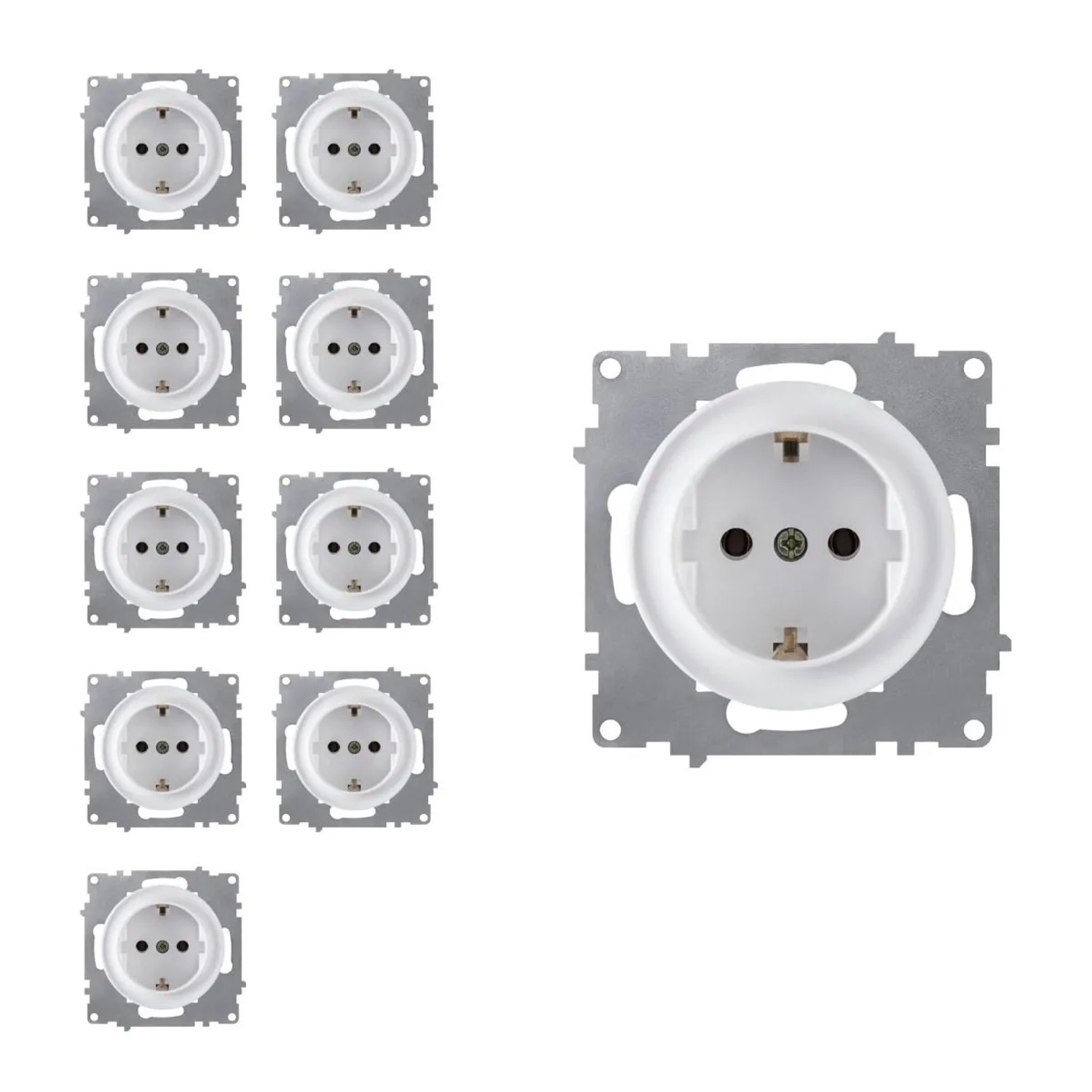 OneKeyElectro 10x Schuko Steckdosen Set Weiß
