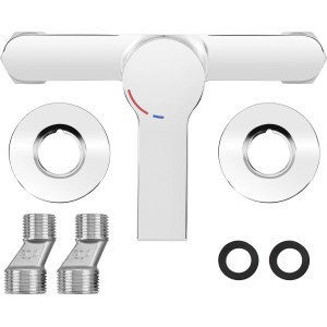 Duscharmatur Bisenzio Einhebel in Chrom-Optik mit S-Anschluss und Montagematerial.