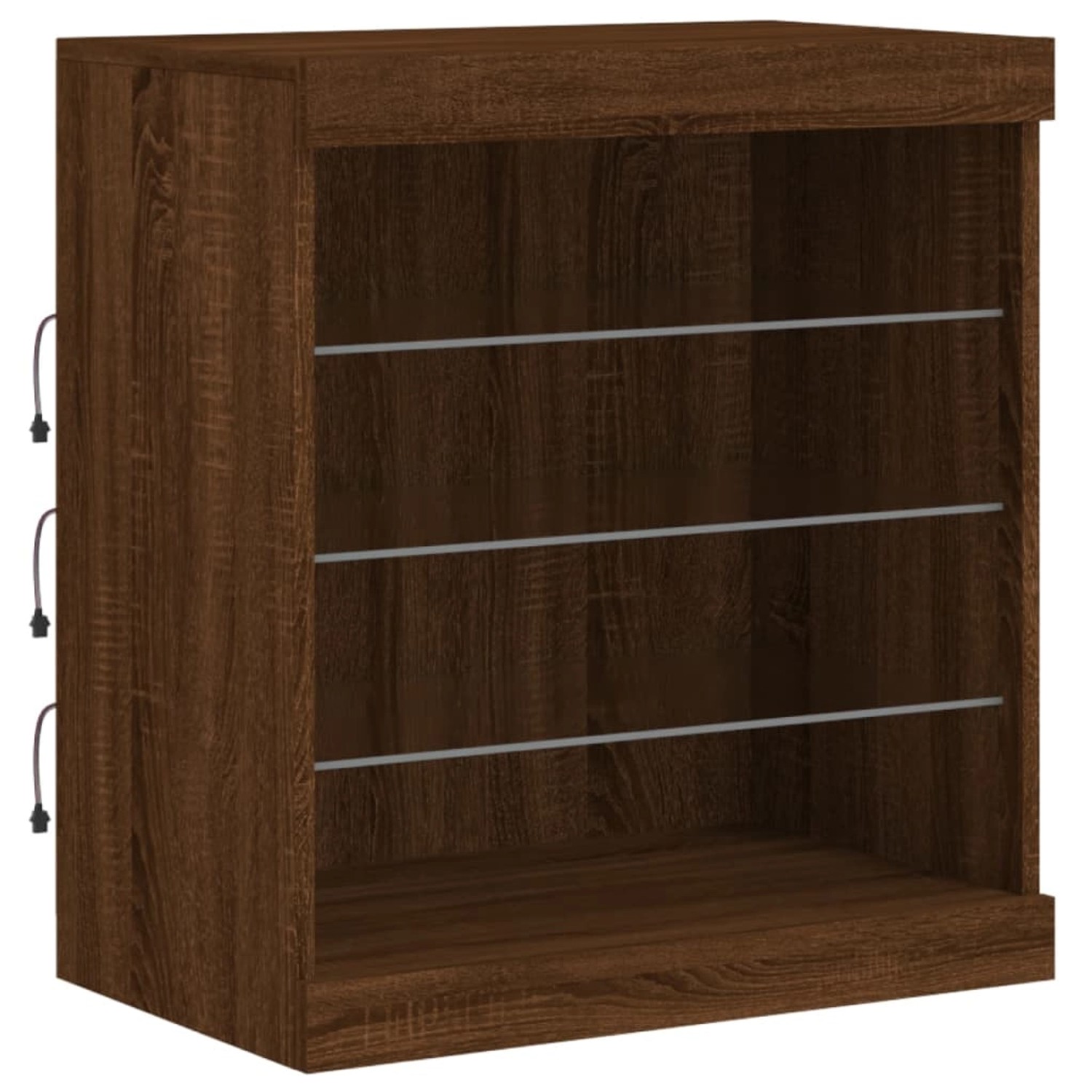 vidaXL Sideboard mit LED-Leuchten Braun Eichen-Optik 60,5x37x67 cm 836699 günstig online kaufen