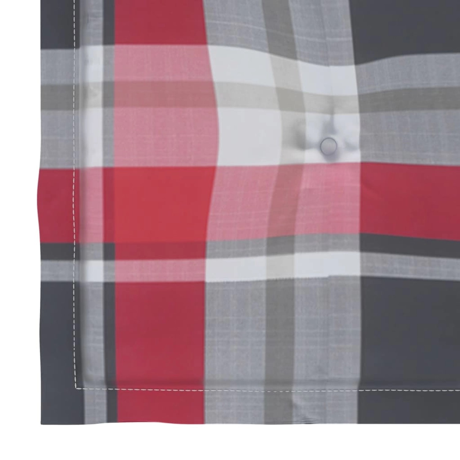 Kissen mit rot-grau-weißem Karomuster für vidaXL Gartenstühle aus Akazie.