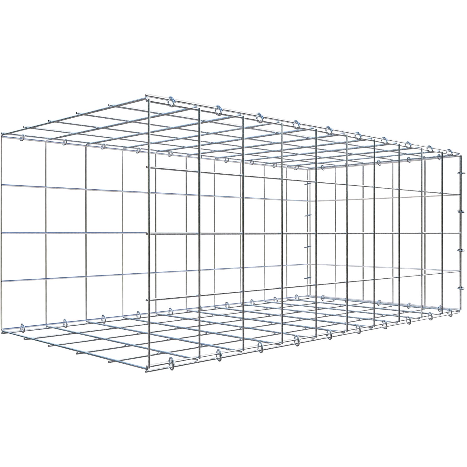 Gabiona C-Ring-Gabione-Anbaukorb Typ 2 40 x 100 x 50 cm Maschenw 10 x 10 cm