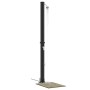Schwarze vidaXL Solar-Außendusche aus PVC und Aluminium, 217 cm hoch.