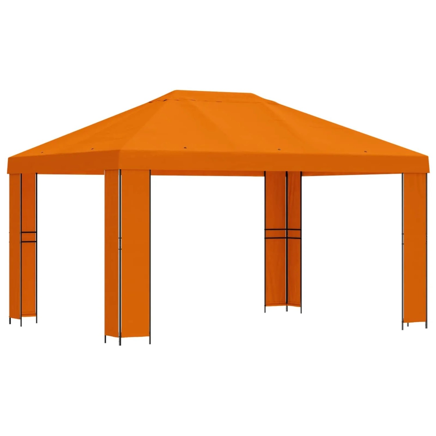 vidaXL Pavillon 4 x 3 m Orange Polyester und Stahl 190 900381