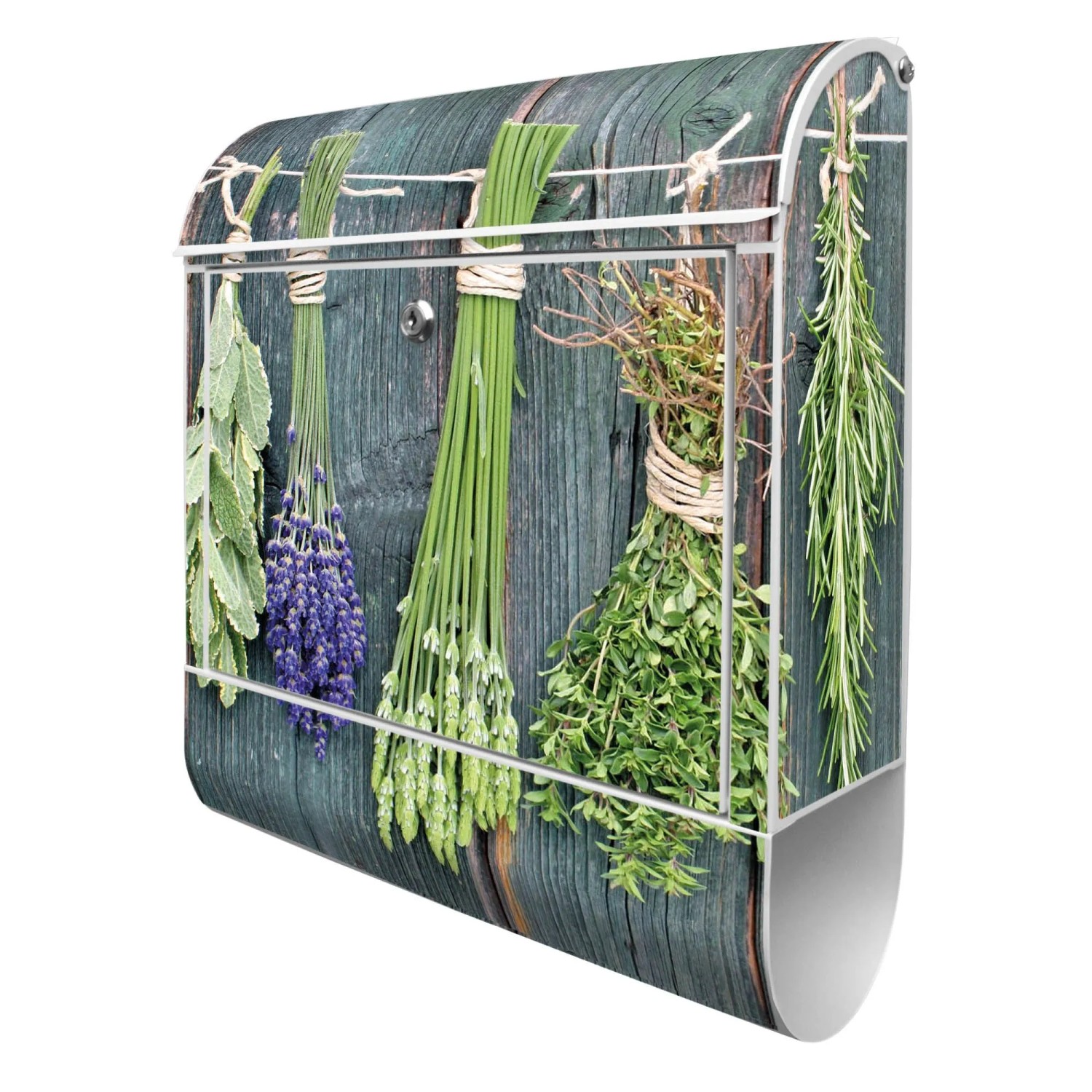 Banjado Design Briefkasten Weiß Pulverbeschichtet 39x47x14cm 2 Schlüssel Mi günstig online kaufen