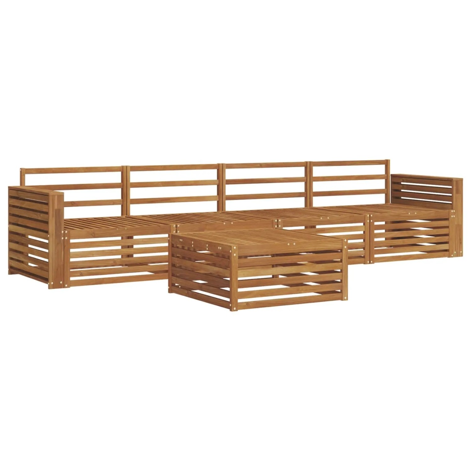 vidaXL Outdoor-Sofagarnitur 5-Tlg Natur 3372984