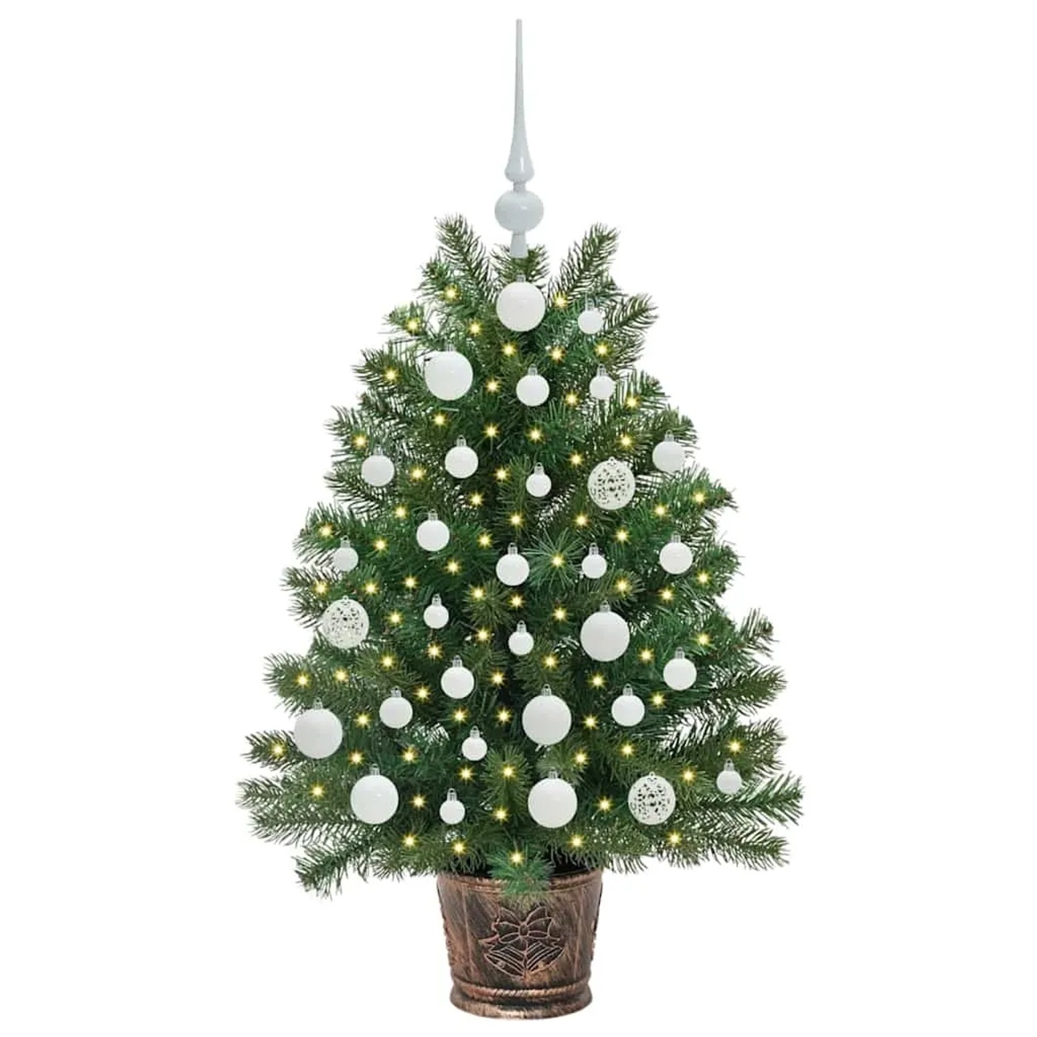 vidaXL Künstlicher Weihnachtsbaum mit 150 LEDs Grün 95 cm PE und PVC 3397318