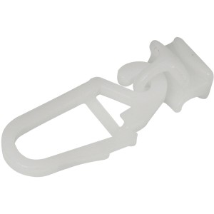 Weißer Mydeco Gardinengleiter für 1,6 cm & 2 cm Stangen, 20er-Pack.