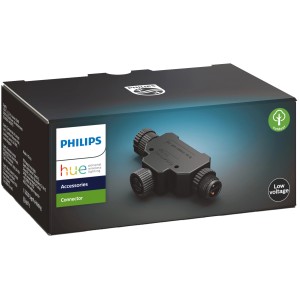 Philips Hue T-Stecker für Outdoor-Leuchten, zur flexiblen Verbindung von Niedervolt-Außenbeleuchtung.