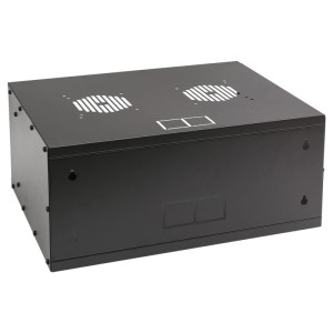 Schwarzer 4HE HMF Serverschrank/Netzwerkschrank, unmontiert, 19 Zoll Rack für Netzwerktechnik.