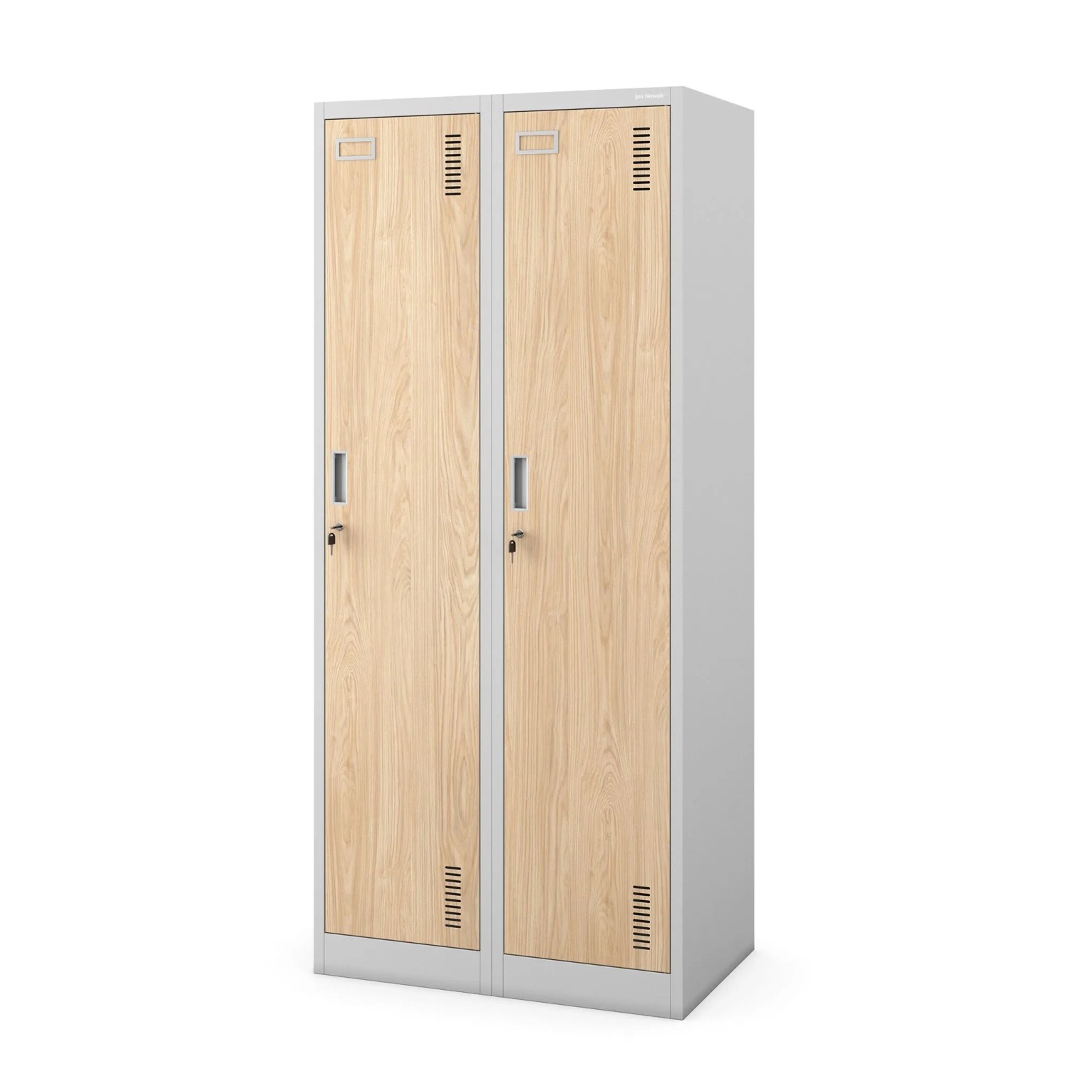 JAN NOWAK Vierfächer-Personalschrank KACPER 180x80x50 cm Grau Eiche Sonoma